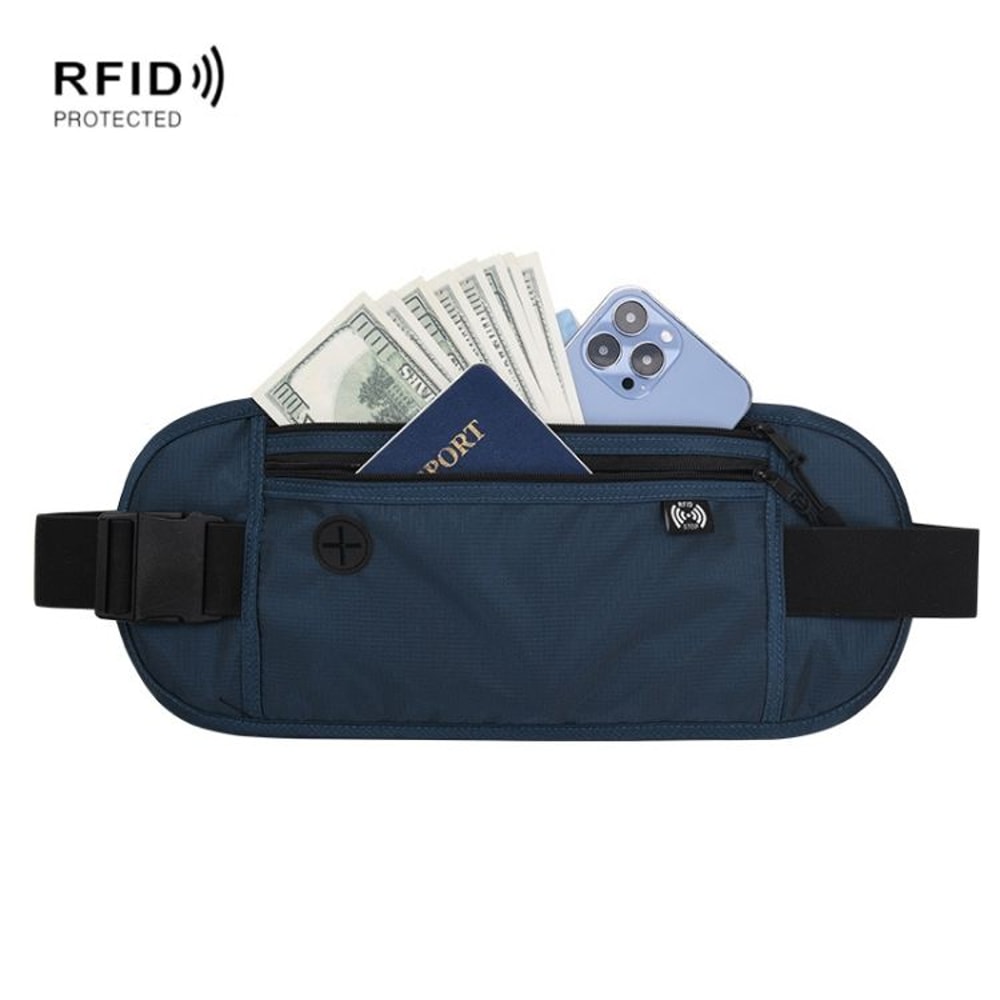 Invisible RFID Blocking Travel Waist Pack Waterproof Phone Passport Security Belt Bag 10