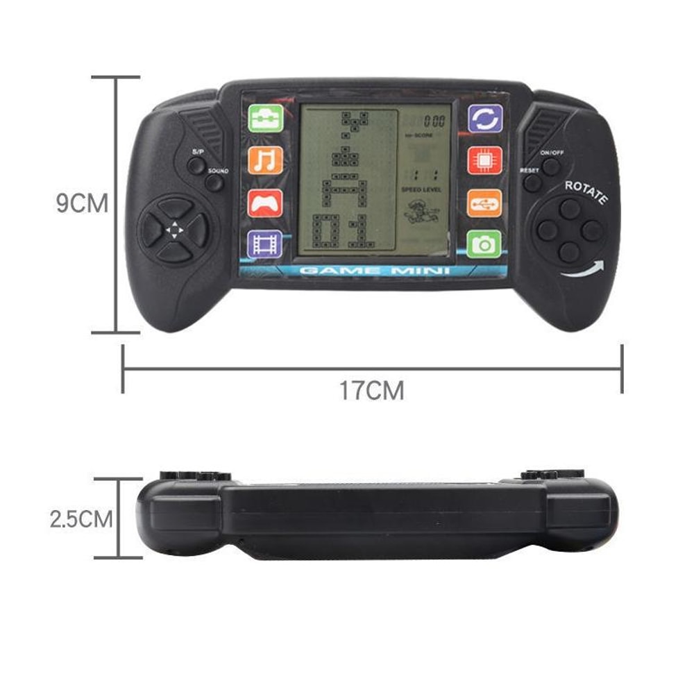 Kids Portable Handheld Game Console with Large LCD Screen Educational Retro Gaming Device for Children