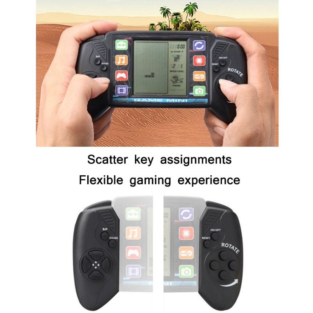 Kids Portable Handheld Game Console with Large LCD Screen Educational Retro Gaming Device for Children