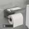 Adhesive Toilet Paper Holder with Shelf Rustproof Bathroom Storage Organizer