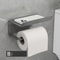 Adhesive Toilet Paper Holder with Shelf Rustproof Bathroom Storage Organizer