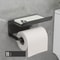 Adhesive Toilet Paper Holder With Shelf Rustproof Bathroom Storage Organizer 14