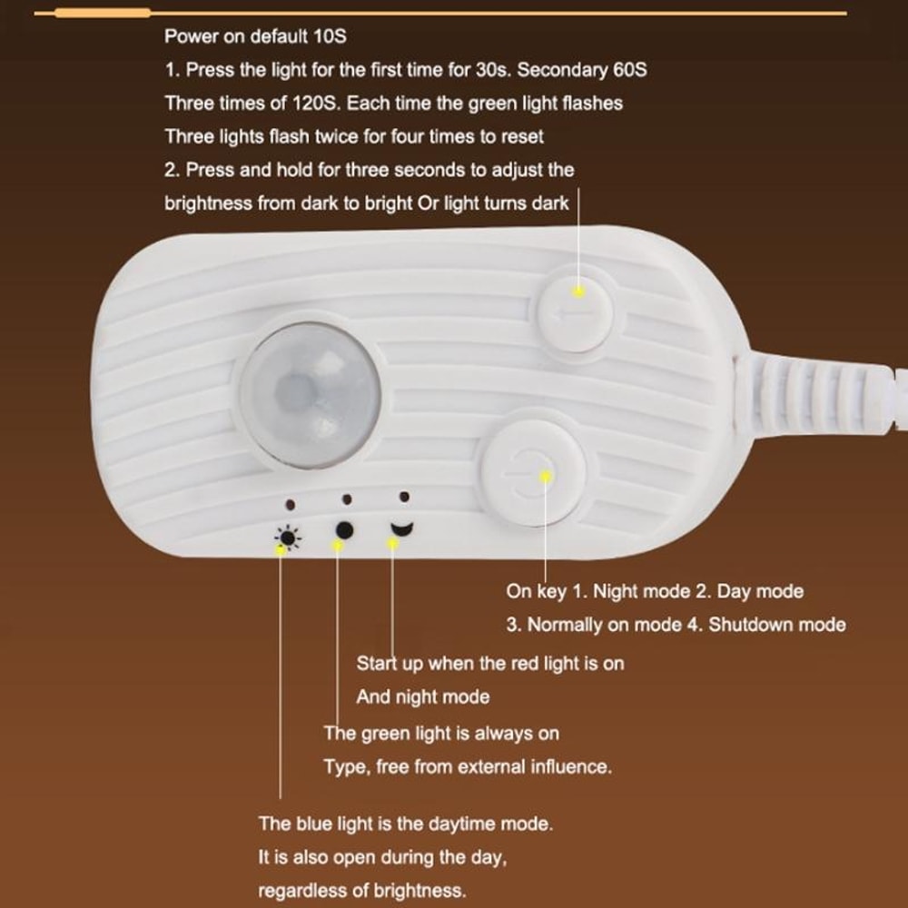 Motion Sensor LED Light Strip USB Rechargeable Warm White Flexible 2M Closet Night Light