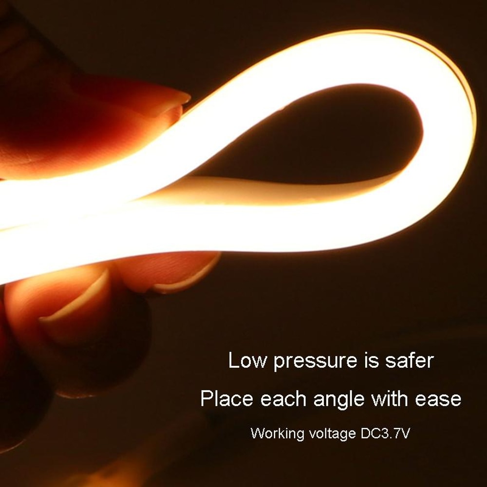 Motion Sensor LED Light Strip USB Rechargeable Warm White Flexible 2M Closet Night Light