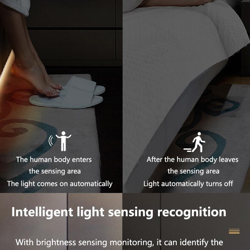 Motion Sensor LED Light Strip USB Rechargeable Warm White Flexible 2M Closet Night Light
