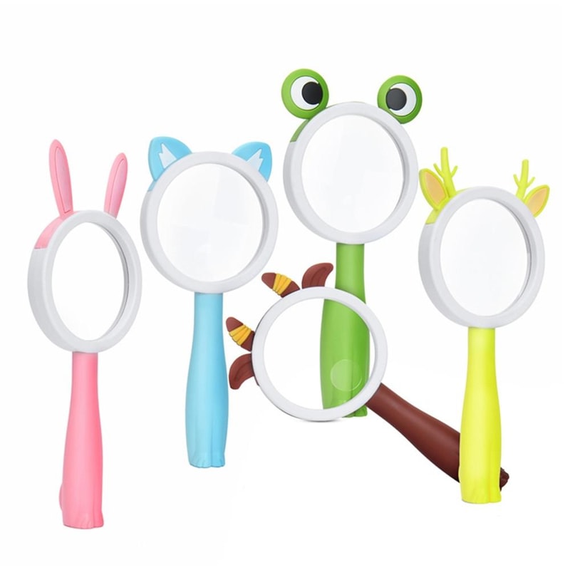 Cartoon Frog Kids Magnifying Glass Handheld Science Experiment Magnifier Toy 1