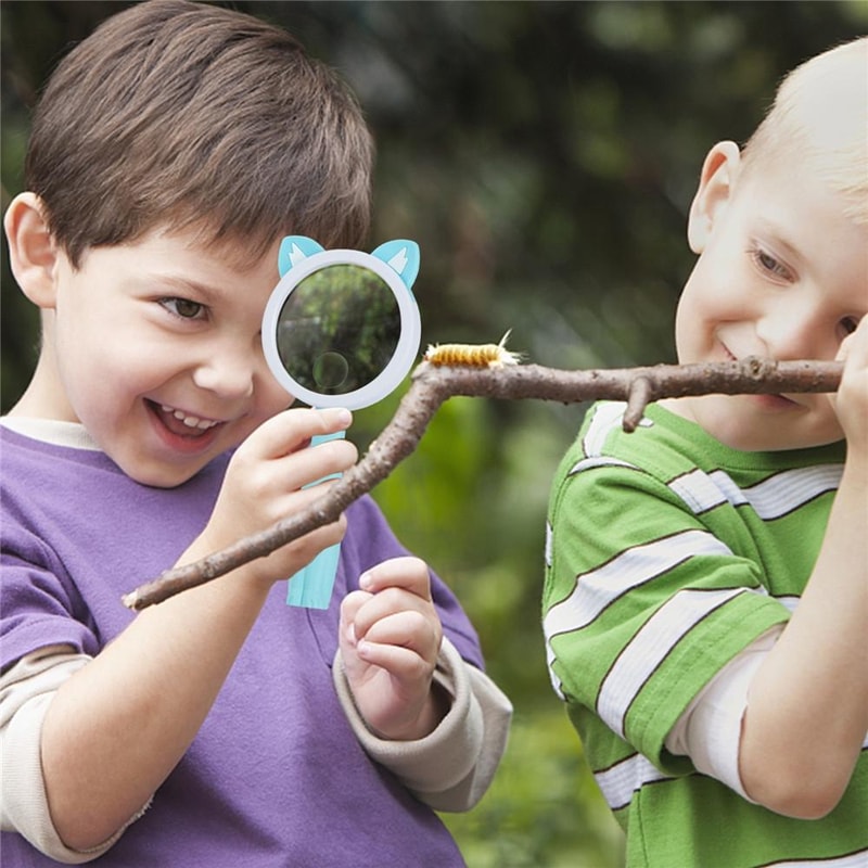 Cartoon Frog Kids Magnifying Glass Handheld Science Experiment Magnifier Toy 10