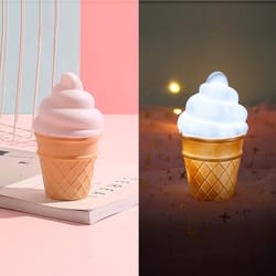 cartoon ice cream led night light set for kids bedroom decorative ambient lamp