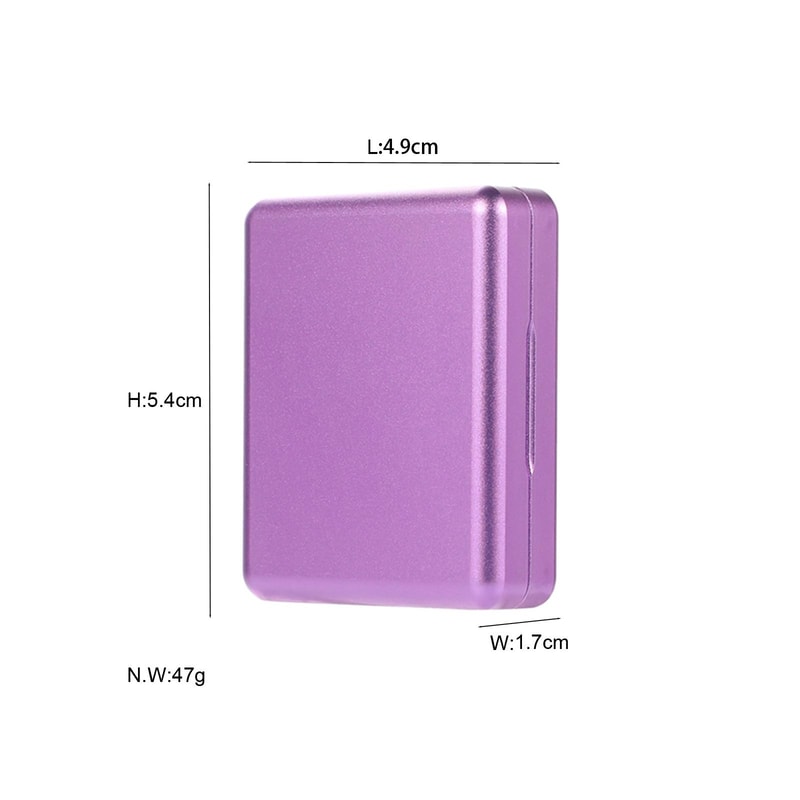 Slim Aluminum Cigarette Case Durable Metal Cigarette Holder Pocket Size 3