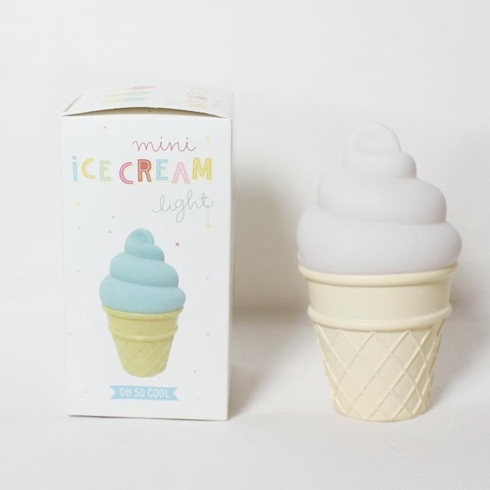 Cartoon Ice Cream LED Night Light Set for Kids Bedroom Decorative Ambient Lamp