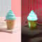 Cartoon Ice Cream LED Night Light Set for Kids Bedroom Decorative Ambient Lamp