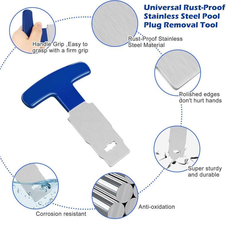 HeavyDuty Pool Plug Removal Tool For Hayward Pools Stainless Steel Pool Jet Removal Tool 1