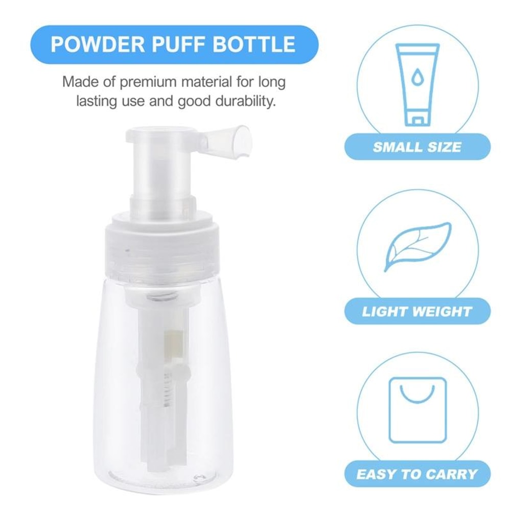 Portable 180ml Powder Spray Bottle Easy Refill Prickly Heat Powder Dispenser For Travel Daily Use 2