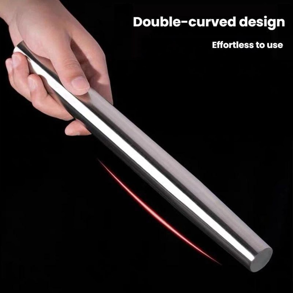Stainless Steel Rolling Pin for Baking Dough, Smooth Stainless Steel Rolling Pin, Baking Dough Roller