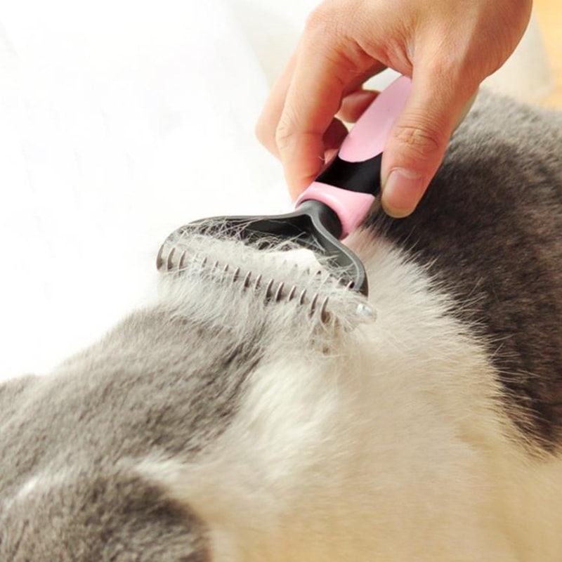 Pet Deshedding Brush For Dogs And Cats Gentle Fur Grooming Tool 7