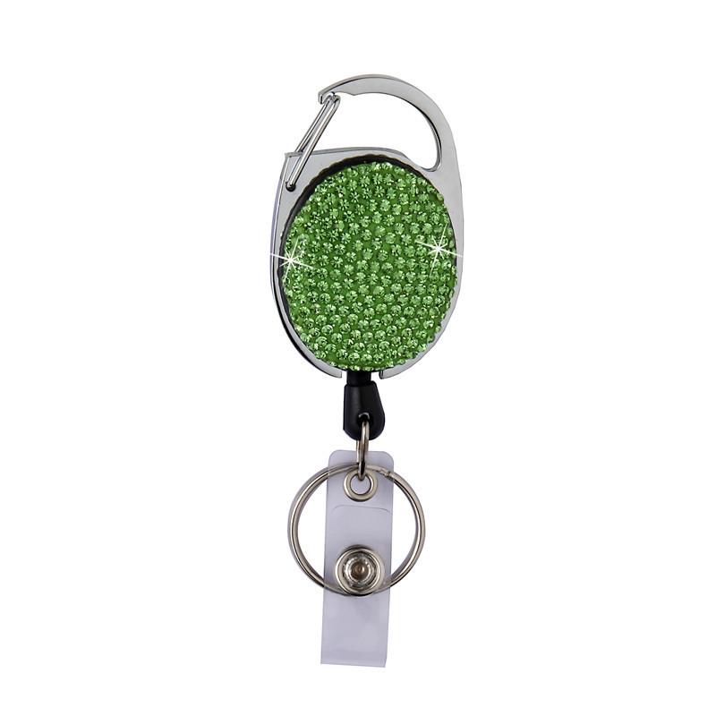 Retractable Badge Reel Keychain With Ceramic Clay Design Durable ID Holder Clip 10