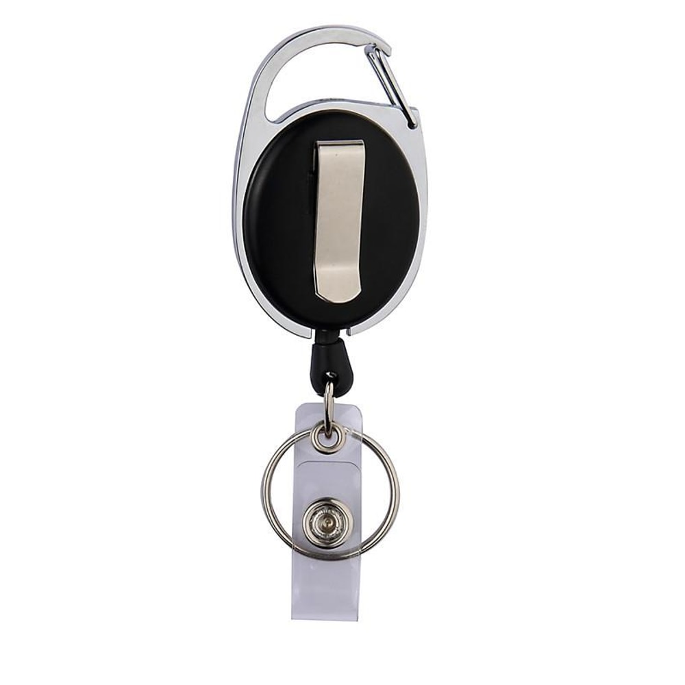 Retractable Badge Reel Keychain With Ceramic Clay Design Durable ID Holder Clip 3