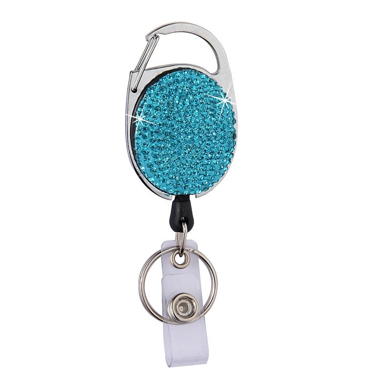 Retractable Badge Reel Keychain With Ceramic Clay Design Durable ID Holder Clip 8