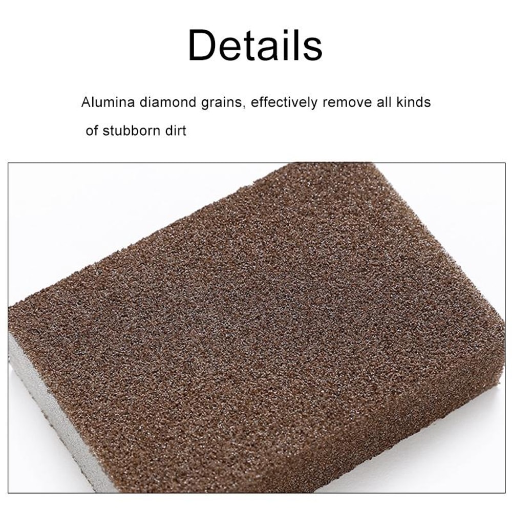 Rust Remover Sponge Scouring Pad Kitchen Emery Clean Tool for Pots, Pans & Stubborn Stains