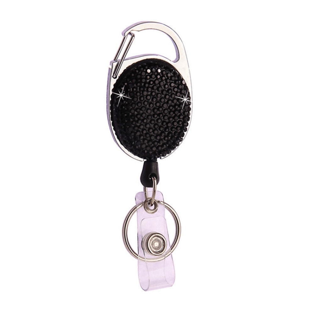 Retractable Badge Reel Keychain With Ceramic Clay Design Durable ID Holder Clip 11