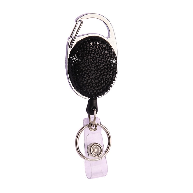 Retractable Badge Reel Keychain With Ceramic Clay Design Durable ID Holder Clip 11