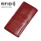RFID Blocking Leather Wallet Clutch For Women Multi Card Organizer Anti Theft Purse 6