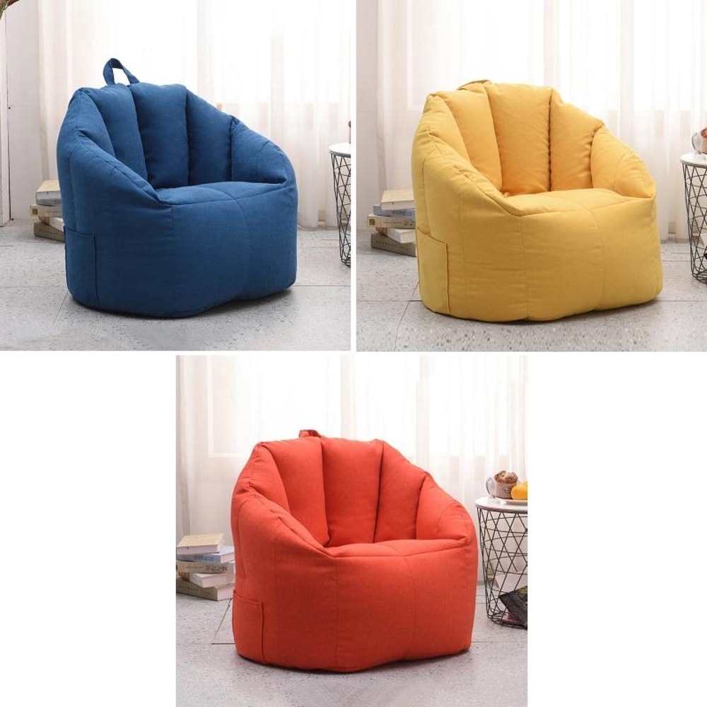 Removable Washable Lazy Sofa Chair With Side Pockets Soft Floor Sofa For Small Spaces 1