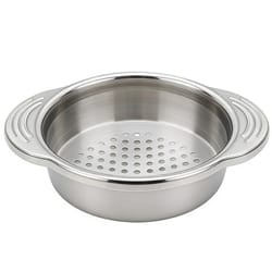 stainless steel can strainer dual handle non-slip draining tool for kitchen cans and food prep