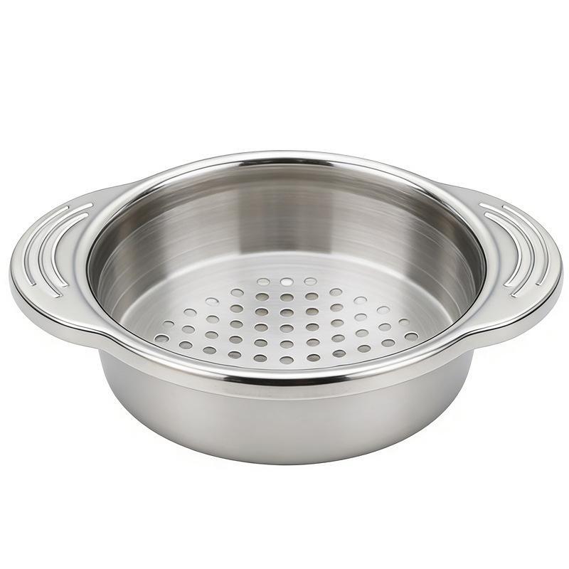 Stainless Steel Can Strainer Dual Handle Non-Slip Draining Tool for Kitchen Cans and Food Prep