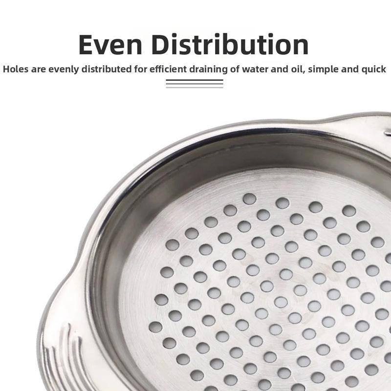 Stainless Steel Can Strainer Dual Handle Non-Slip Draining Tool for Kitchen Cans and Food Prep