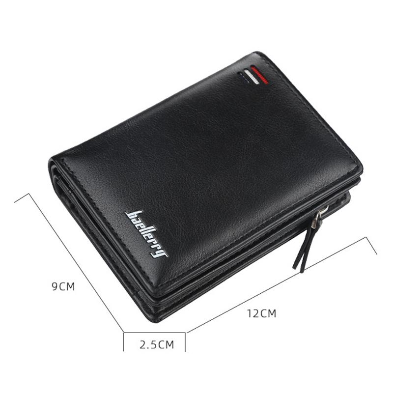 Men Slim Card Holder Wallet With Coin Pocket Compact Men Leather Wallet 2