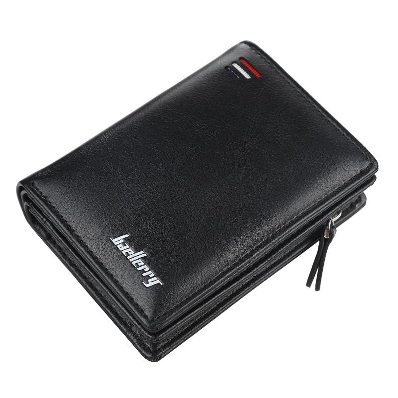Men Slim Card Holder Wallet With Coin Pocket Compact Men Leather Wallet 7