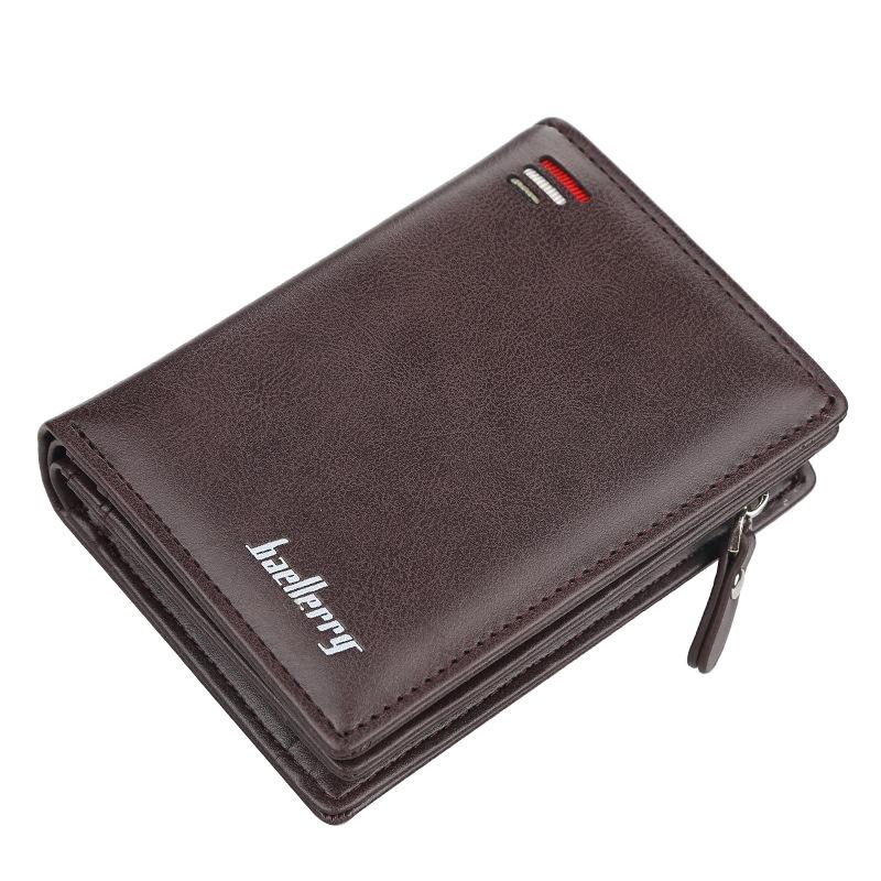 Men Slim Card Holder Wallet With Coin Pocket Compact Men Leather Wallet 8