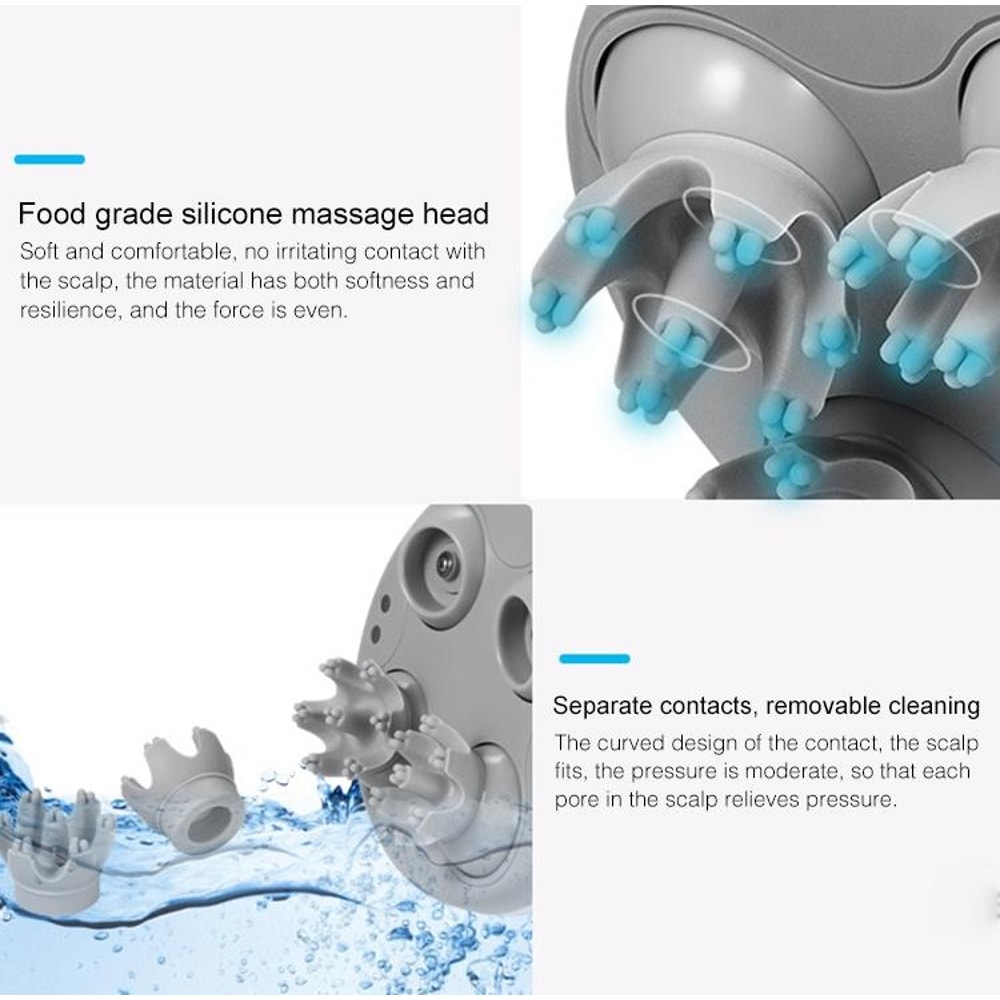 Electric Head Massager With Washable Scalp Massager Contacts 5