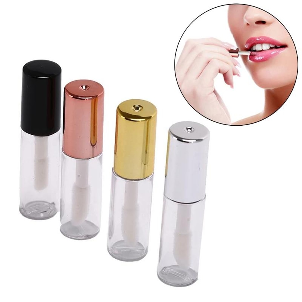 Mini Lip Gloss Bottles Refillable Lip Gloss Tubes Set For DIY Samples Travel 2