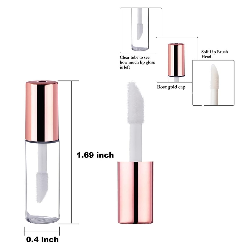 Mini Lip Gloss Bottles Refillable Lip Gloss Tubes Set For DIY Samples Travel 3