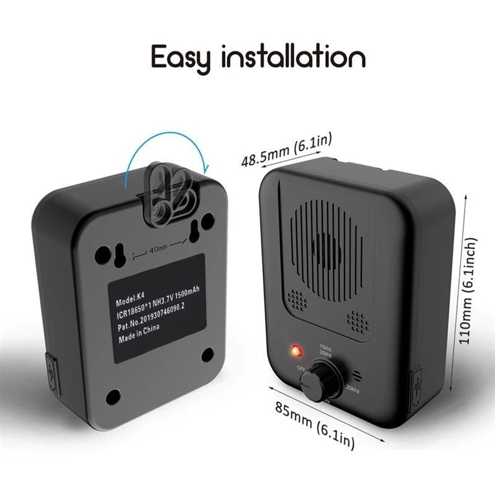 Ultrasonic Bark Control Device Outdoor Dog Bark Deterrent With 15m Range 1