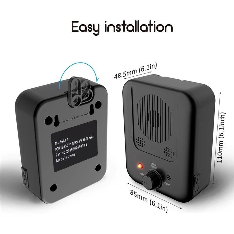 Ultrasonic Bark Control Device Outdoor Dog Bark Deterrent With 15m Range 1
