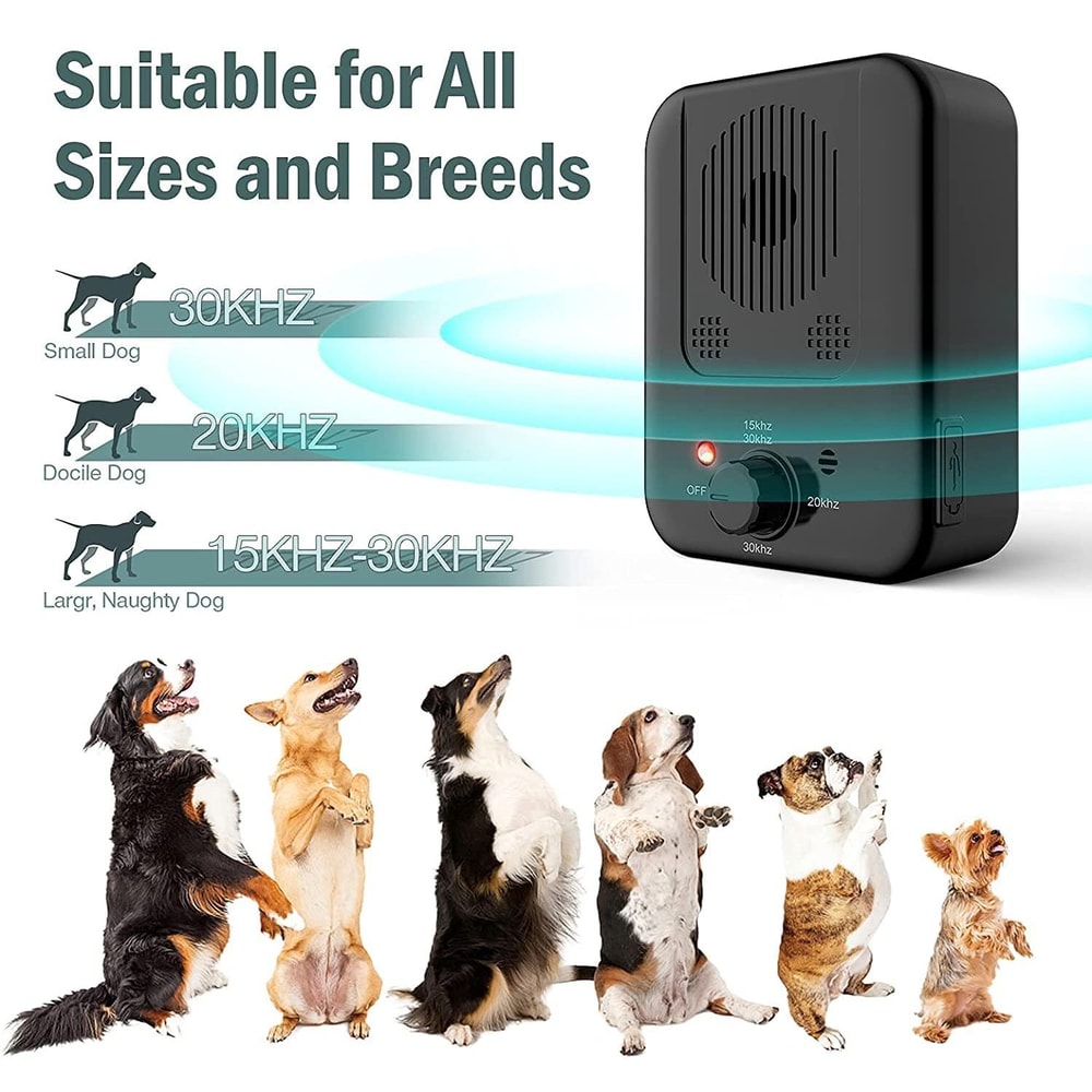 Ultrasonic Bark Control Device Outdoor Dog Bark Deterrent With 15m Range 5
