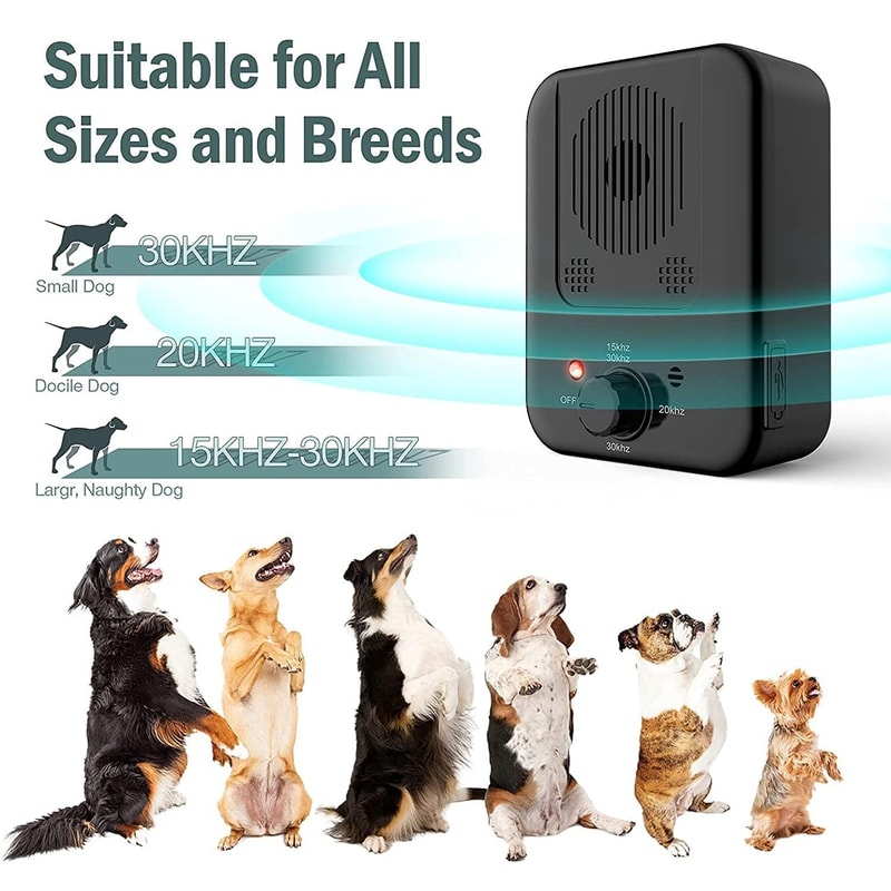 Ultrasonic Bark Control Device Outdoor Dog Bark Deterrent With 15m Range 5