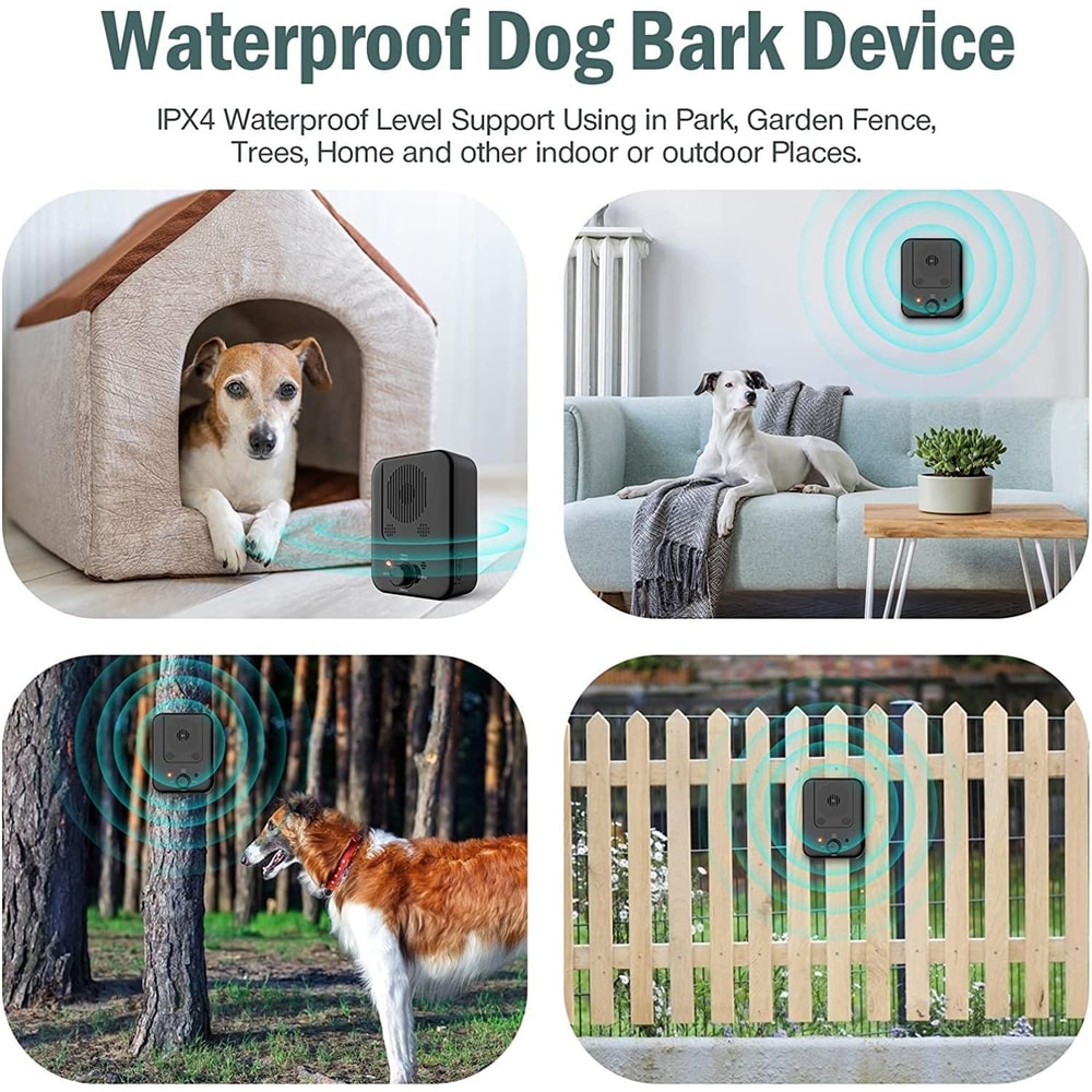 Ultrasonic Bark Control Device Outdoor Dog Bark Deterrent With 15m Range 7