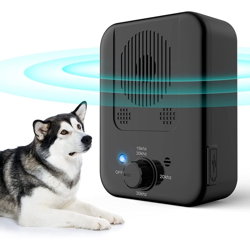 Ultrasonic Bark Control Device Outdoor Dog Bark Deterrent with 15m Range