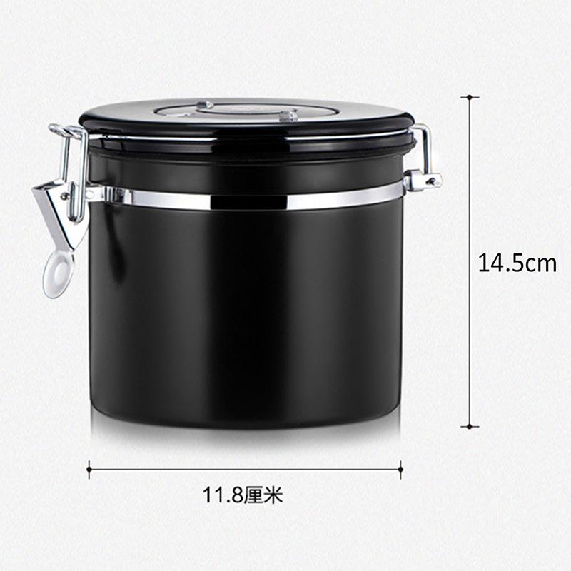 Stainless Steel Airtight Coffee Canister With CO2 Vent Valve Date Wheel Coffee Bean Storage Contai 4