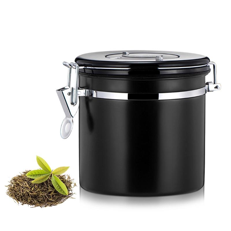 Stainless Steel Airtight Coffee Canister With CO2 Vent Valve Date Wheel Coffee Bean Storage Contai 1