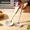 Solid Wood Long Handle Wok Spoon & Stainless Steel Ladle Kitchen Utensil Set