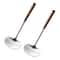 Solid Wood Long Handle Wok Spoon & Stainless Steel Ladle Kitchen Utensil Set