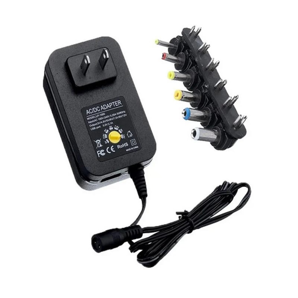 Universal Adjustable Power Adapter 3V12V Multi Voltage Power Supply With Interchangeable Tips 3