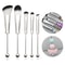 5 In 1 DIY Makeup Brush Set With Customizable Beaded Metal Handles Soft Bristle Beauty Tools 0