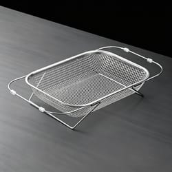 expandable over the sink stainless steel colander strainer fine mesh adjustable arms extra large