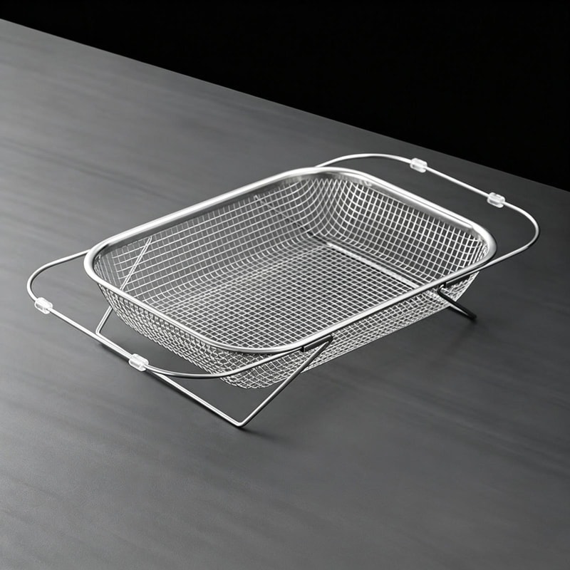 Expandable Over The Sink Stainless Steel Colander Strainer Fine Mesh Adjustable Arms Extra Large